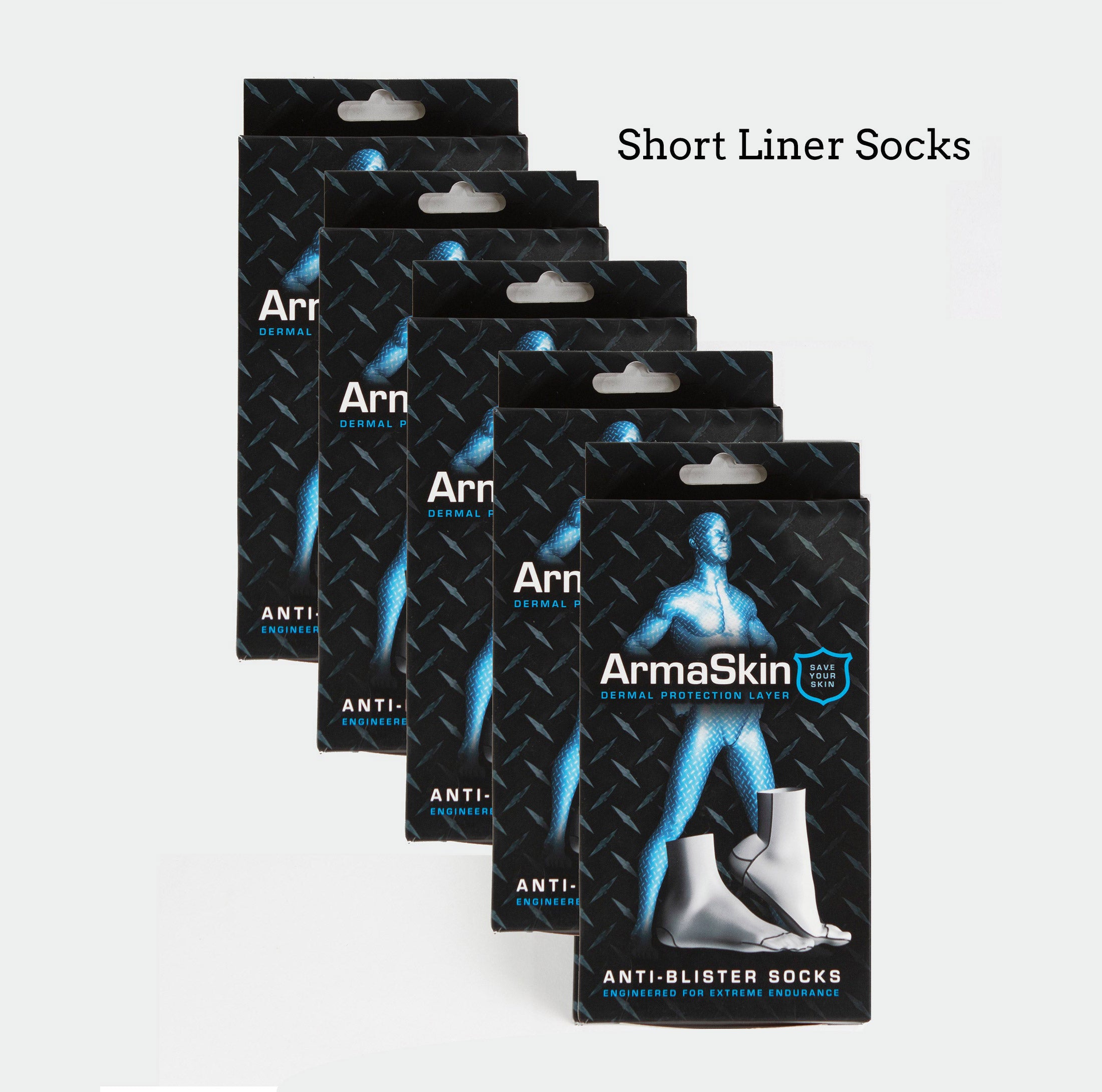 ArmaSkin Pack of five Anti-Blister Short Liner Socks for Men and Women