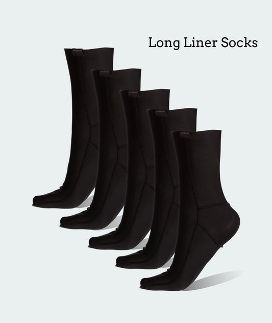 Polymer Anti-Blister Long Liner Socks – Value Pack (5 Pairs)