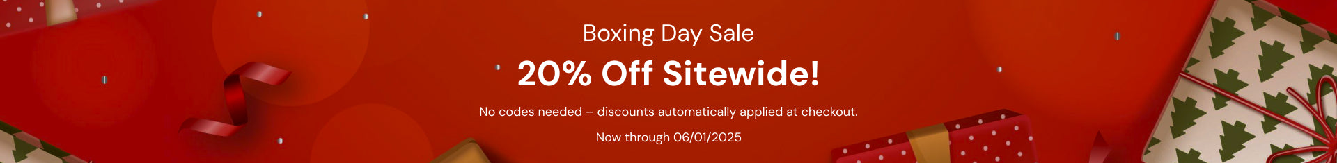 Boxing Day Sale – 20% Off Sitewide! 